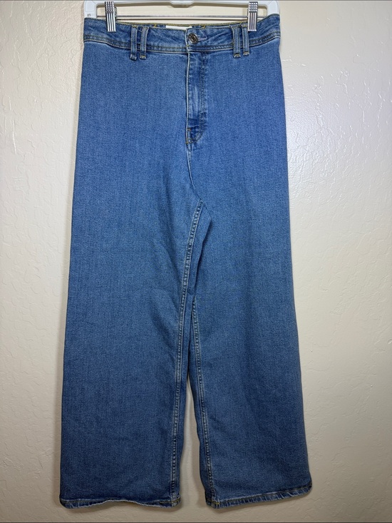 Bimba Y Lola Denim - BIMBA Y LOLA High Waisted Wide Leg Jeans Medium Wash Size EU 38 US 6